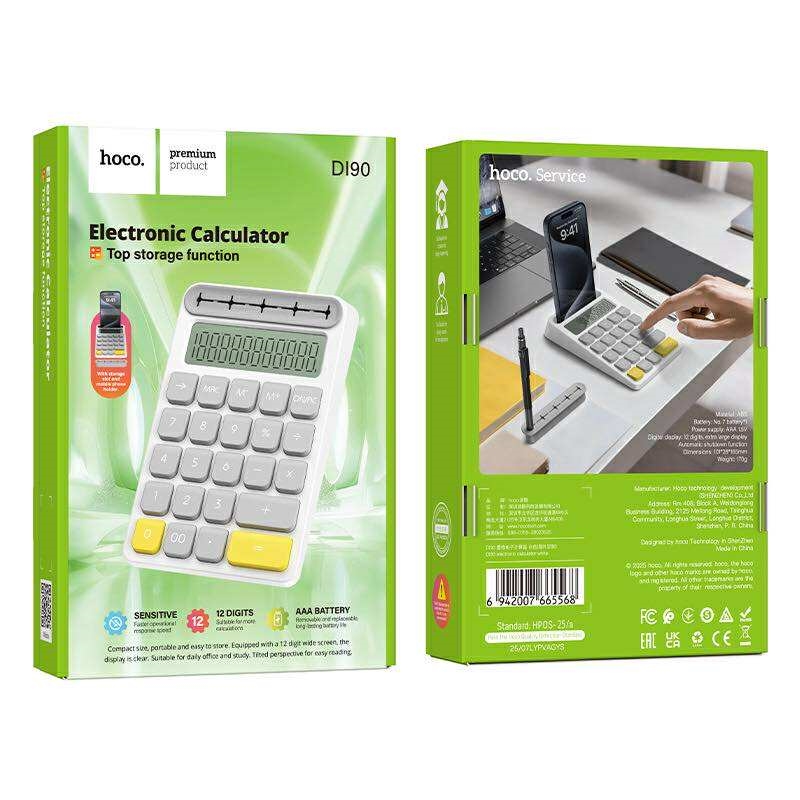 Hoco DI90 electronic calculator เครื่องคิดเลขพกพาตั้งมือถือได้