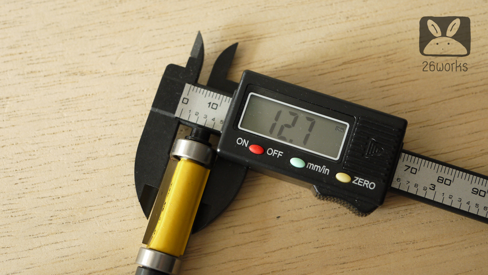 Trimmer bits ลูกปืนบน-ล่าง คม 4 หุน x 25 mm