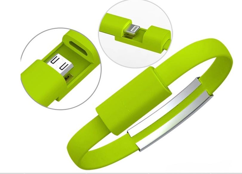 สายชาร์จไอโฟน แอนดรอยด์ แบบดีไซน์สายรัดข้อมือ