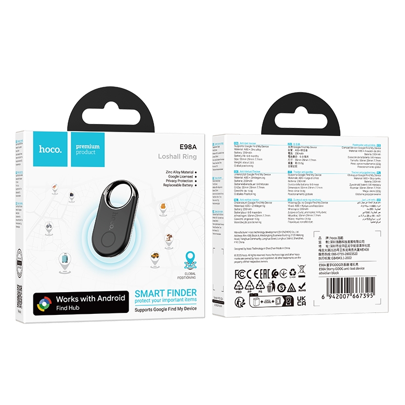 Hoco E98A Starry GOOG Anti-lost Device ป้องกันการสูญหายของสิ่งของ ใช้งานง่าย รองรับ Google Find My Device