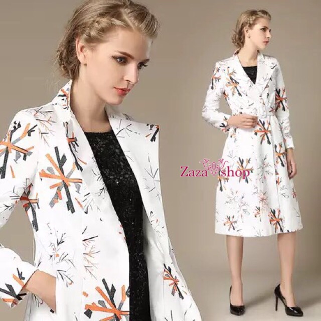 พร้อมส่ง Minidress Long สกรีนลายสีเพ้นท์