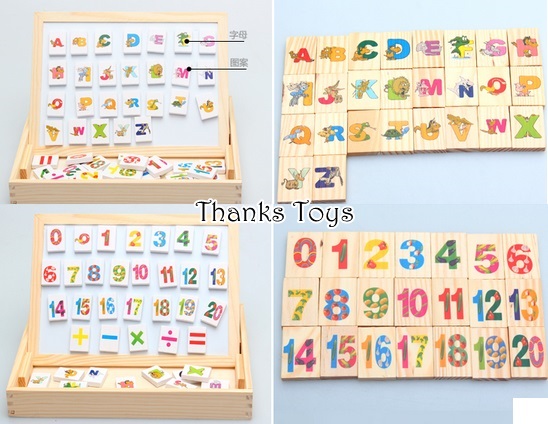 กระดานแม่เหล็กตัวเลขและตัวอักษรภาษาอังกฤษ