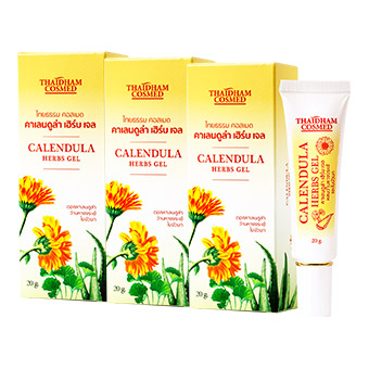 คาเลนดูล่า เฮิร์บ เจล(3) เจลแก้ปัญหาผื่นแพ้ แผลไฟไหม้ น้ำร้อนลวก แผลสด ฝี สิว แผลกดทับ แผลเบาหวาน