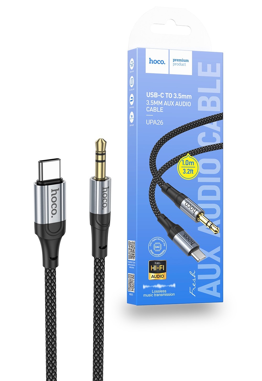 Hoco UPA26 Audio Cable AUX to Type-C สายสัญญาณ 3.5mm Audio Cable ยาว 1 เมตร