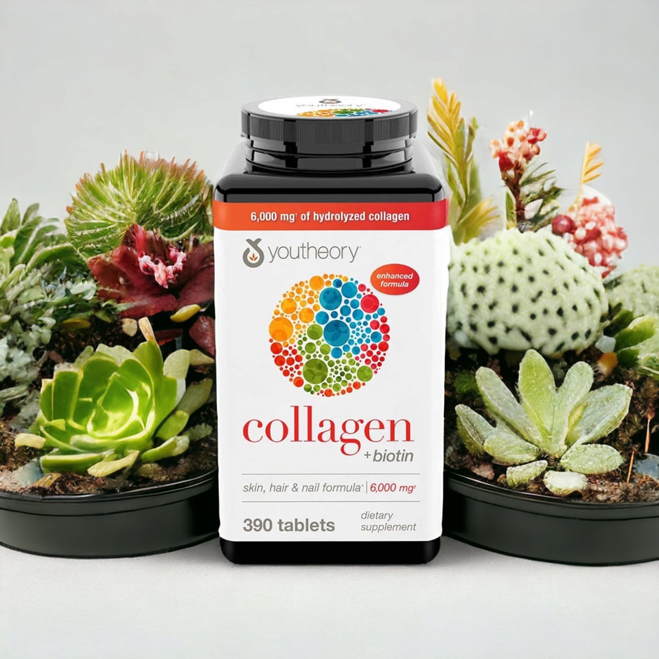 คลอลาเจนYoutheory Collagen Advanced Formula (390 Tablets) ผสมBiotin