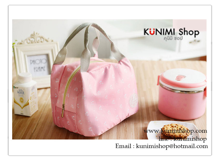 ระเป๋าผ้าใส่อาหาร ของกิน กับข้าว ปิ่นโต กล่องข้าว ขนาดกะทัดรัด น่ารัก ที่ต้องการรักษาอุณหภูมิ ร้อน - เย็น *ได้ระยะเวลาประมาณหนึ่ง