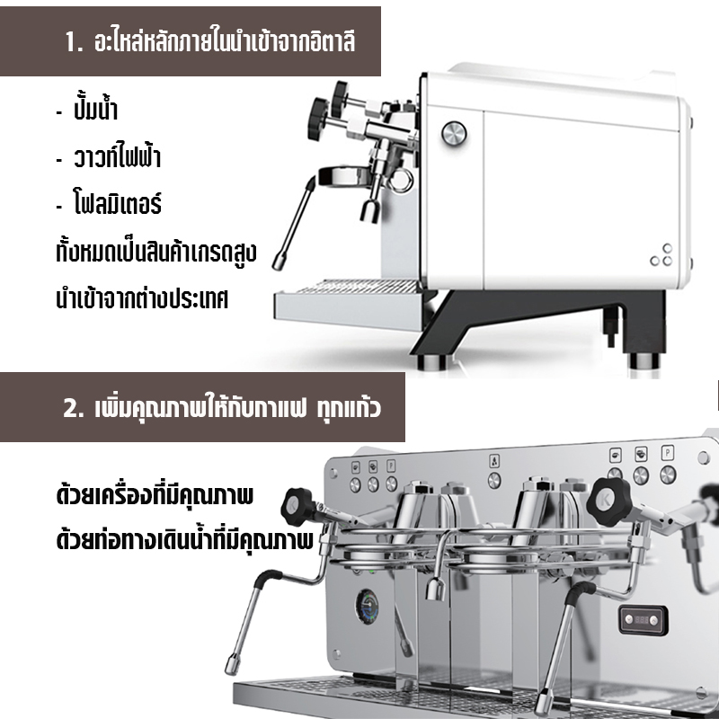 เครื่องชงกาแฟเอสเปรสโซ่ 2 หัวชง iMIX 3000W.