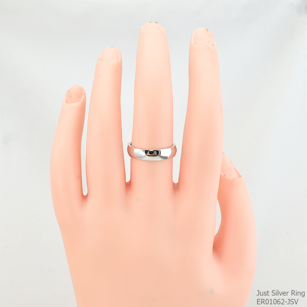 SKJewelryFactory แหวนเงินแท้ แหวนเกลี้ยง แหวนปลอกมีด หน้ากว้าง 5 มิล ตัวเรือนหนาเเข็งแรง ER01062-JSV
