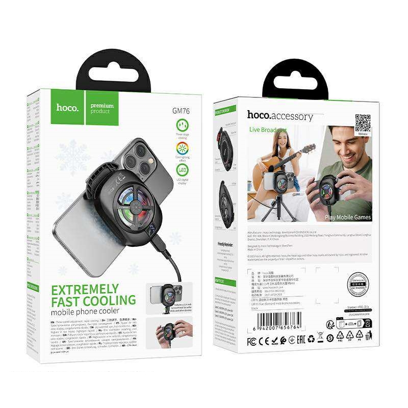 HOCO GM76 Hydraulic Cooling Fan พัดลมติดมือถือระบายความร้อน