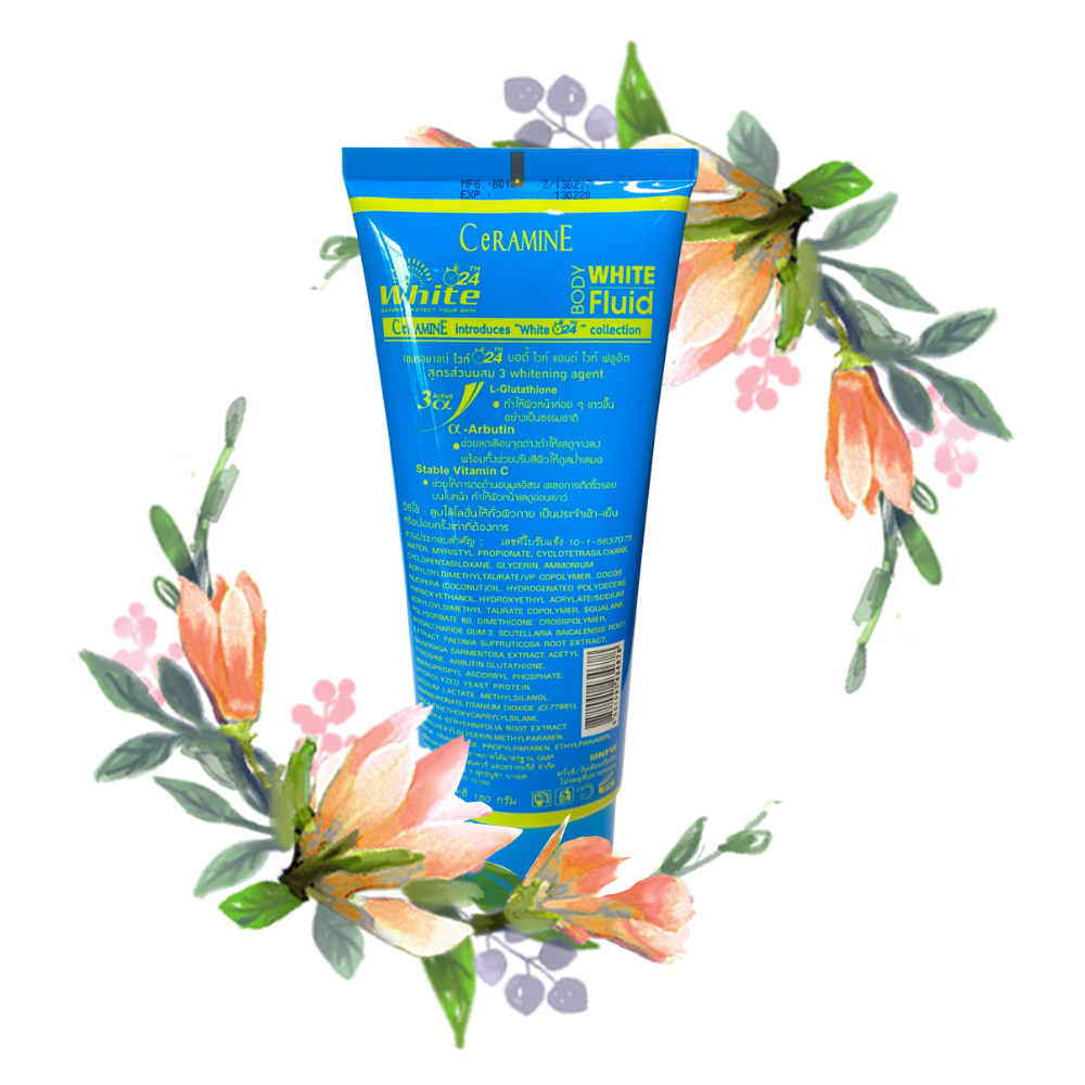 CeRAMINE White 24th Body White & White Fluid ไวท์ ทเวนตี้โฟร์ บอดี้ ไวท์ แอนด์ ไวท์ ฟลูอิด