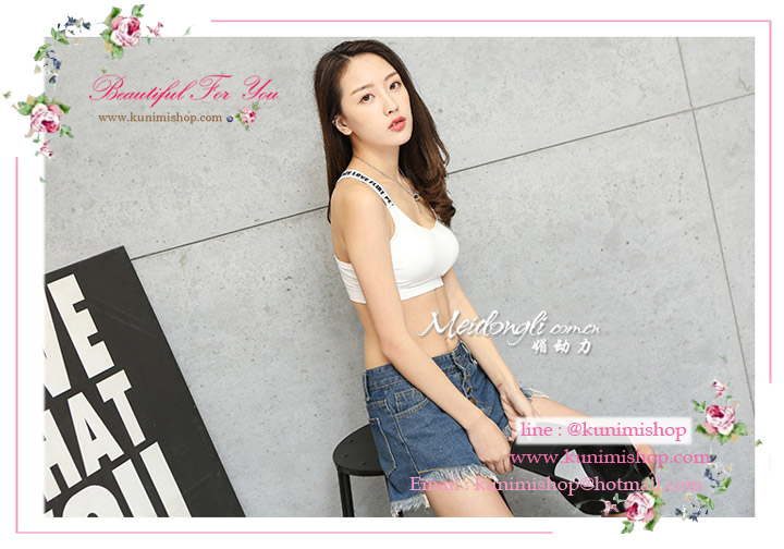 เสื้อกล้าม เสื้อซับในแบบครึ่งตัว แนวสปอรต์ กีฬา