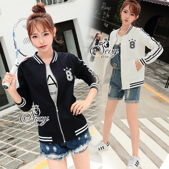 พร้อมส่ง เสื้อแจ็คเก็ตเบสบอลแขนยาว