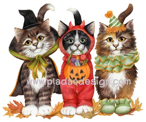 กระดาษเดคูพาจพิมพ์ลาย สำหรับทำงาน เดคูพาจ Decoupage งานฝีมือ งาน Handmade แนวภาพ ภาพวาด cartoon การ์ตูน น้องแมวแต่งแฟนซีถือฟักทองมาร่วมงาน Halloween ปลาดาวดีไซน์