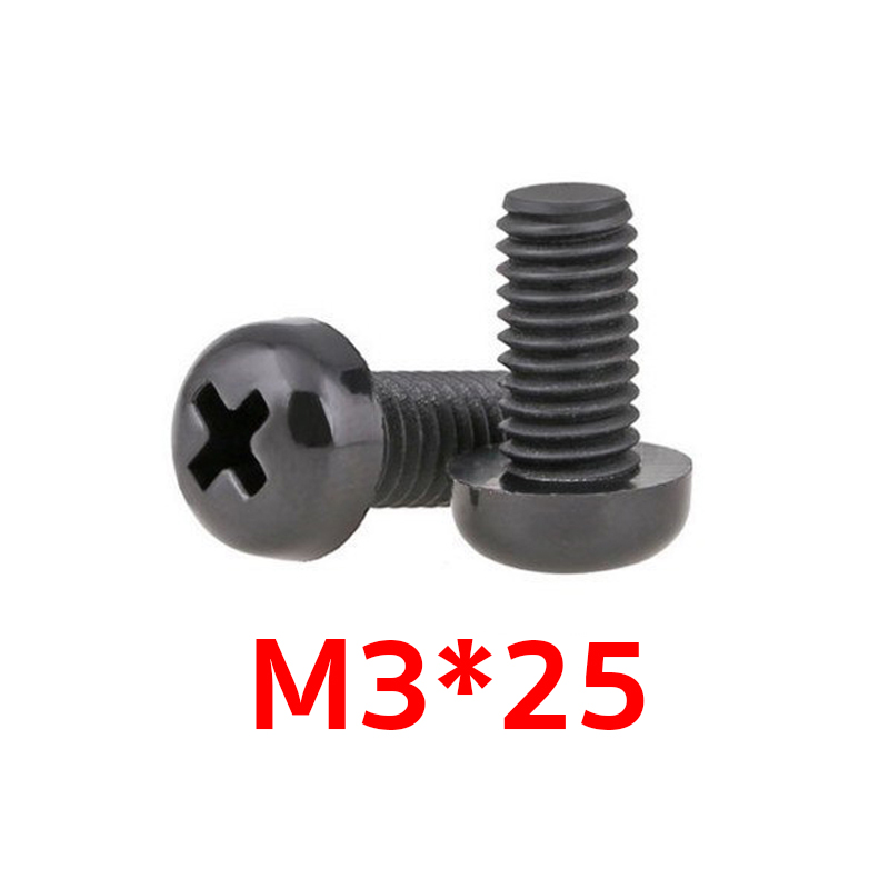 น็อตพลาสติก M3x25 ตัวผู้ (สีดำ)