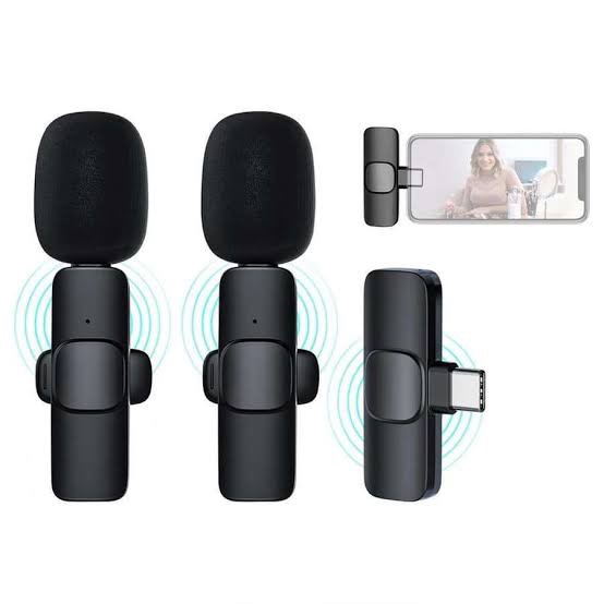 ไมโครโฟนหนีบปกเสื้อไร้สายแบบไมค์คู่ K9 ตัวรับสัญญาณ 2In1 Wireless Microphone ไมค์อัดเสียง ไมค์ไลฟ์สด