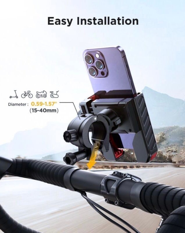 Joyroom ZS266 Quick Lock Phone Holder ที่จับมือติดมอเตอร์ไซค์ แบบปลดล็อคเร็ว