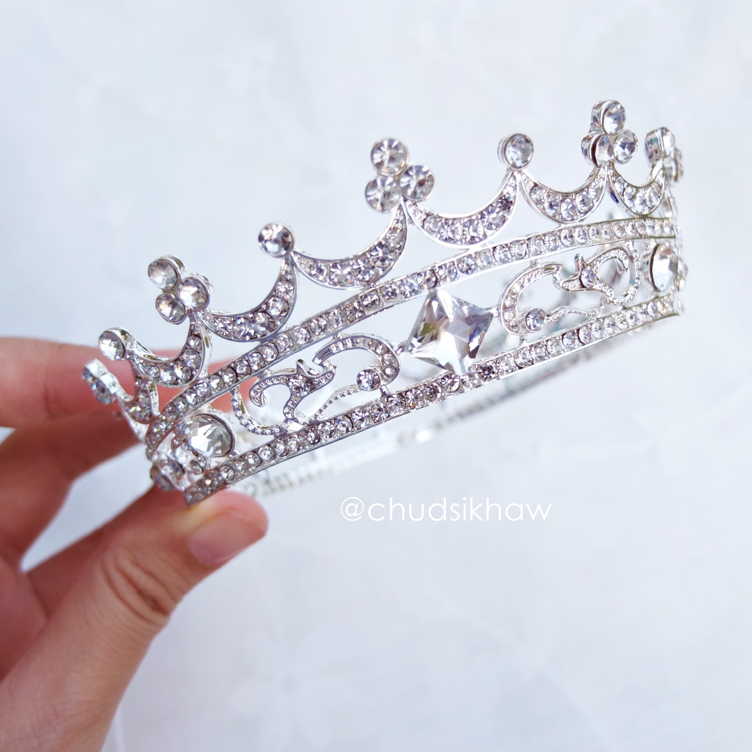 มงกุฎเล็ก มงกุฎเด็ก แบบเต็มวง ประดับเพชรรอบวง Crown