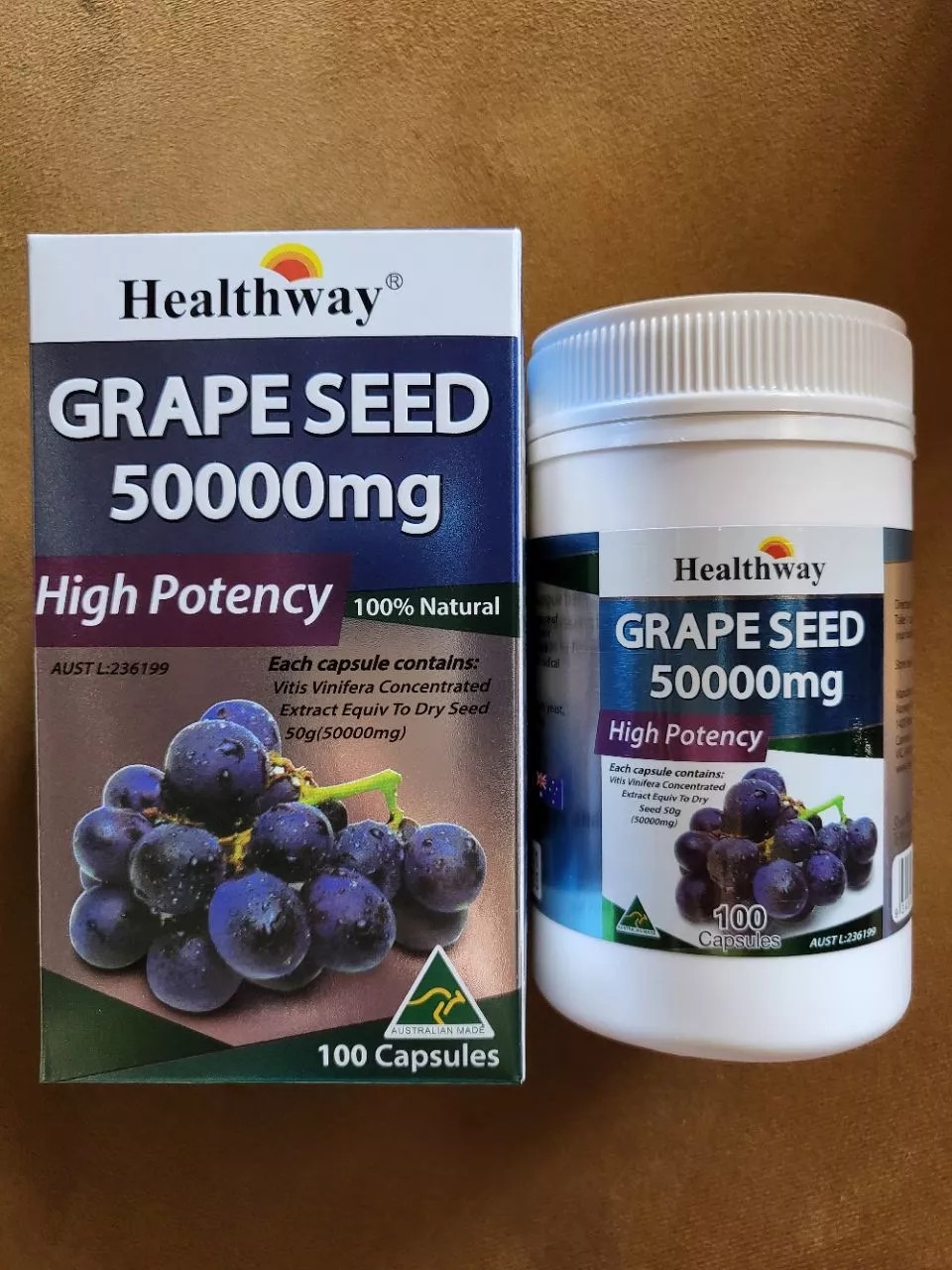 Healthway Grapeseed 50000 mg. เมล็ดองุ่นเฮลท์เวย์