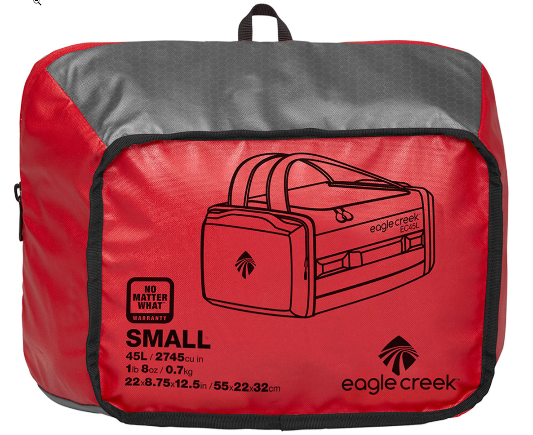 EAGLE CREEK - กระเป๋า Duffel รุ่น Hualer ไซส์ S สีเทาแดง ความจุ 45 ลิตร
