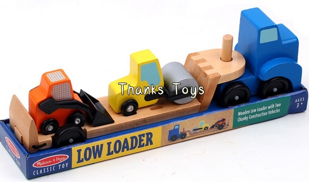 รถเครนบรรทุกรถขุดดินและรถบด ของ Melissa & Doug