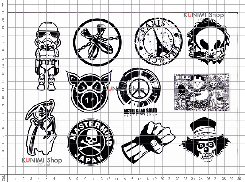 สติกเกอร์ ขาวดำ ลายการ์ตูน กราฟิตี้ ติดรถยนต์, มอเตอร์ไซต์, จักรยาน, กระเป๋า, ติดผนัง ของใช้ต่างๆ สติกเกอร์PVCกันน้ำ ลายสวย เก๋ น่ารัก มีสไตล์ เท่ห์ ไม่ซ้ำใคร