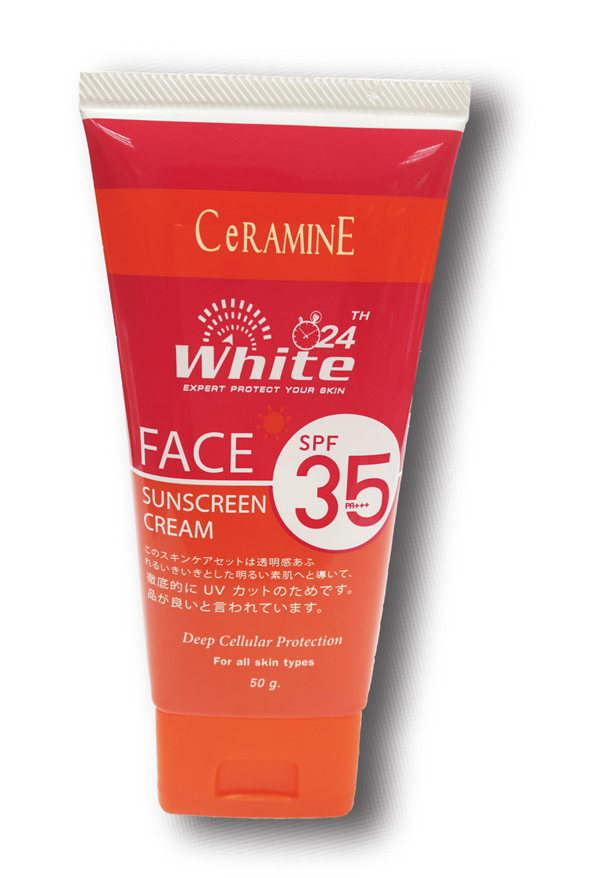 CeRAMINE White 24th Face White Fluid SPF35 PA+++ ไวท์ ทเวนตี้โฟร์ เฟส ไวท์ ฟลูอิด เอสพีเอฟ 35 พีเอ+++