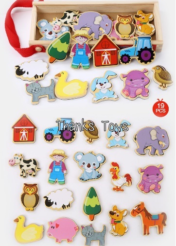 แผ่นภาพแม่เหล็กฟาร์มสัตว์ 19 ชิ้น (Animal Farm Magnet)