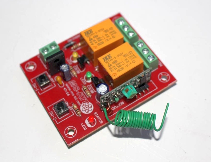 RF -2D รีโมทคอนโทรล 2 ช่อง ใช้ไฟ DC