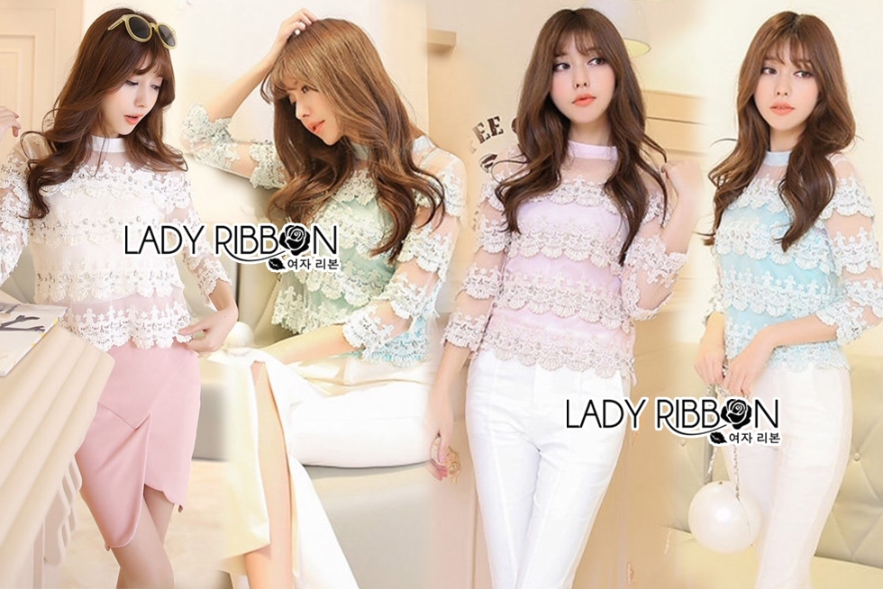 พร้อมส่ง เสื้อทรงคร็อปผ้าซิลค์ออร์แกนซ่า