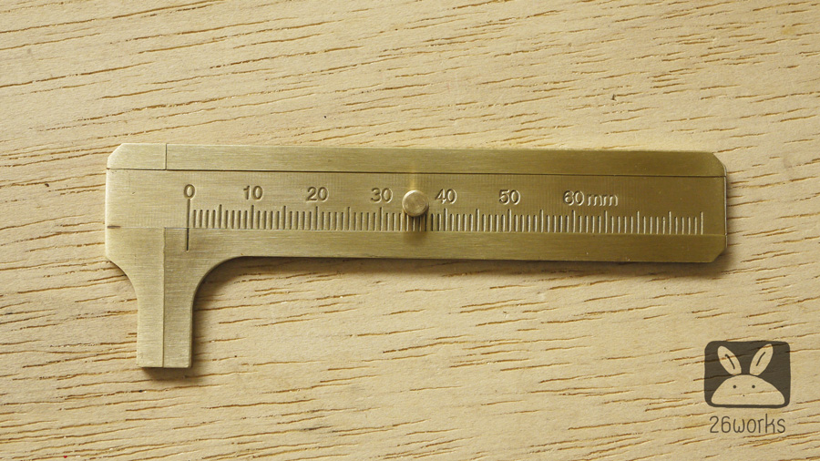 เวอร์เนียทองเหลือง 80 mm สเกลเดียว