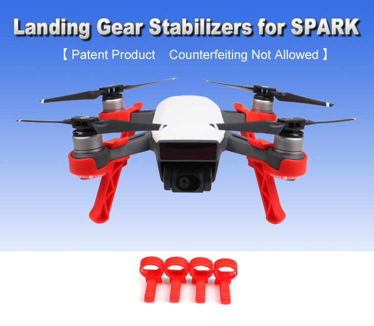 DJI Spark ขาตั้ง (สีแดง)