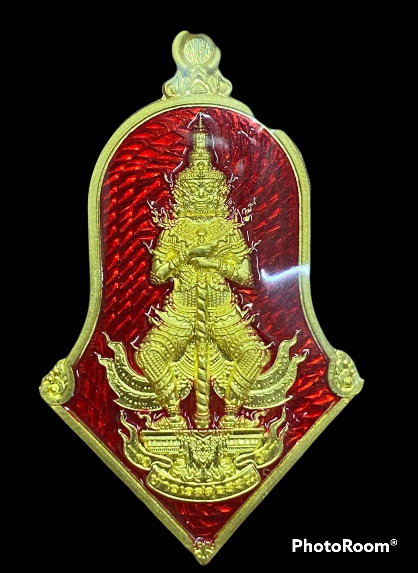 เหรียญท้าวเวสสุวรรณทรงจำปีรุ่นแรก เนื้อทองคำ พระราชมงคลวชิราคม หลวงปู่แผ้ว ปวโร วัดรางหมัน