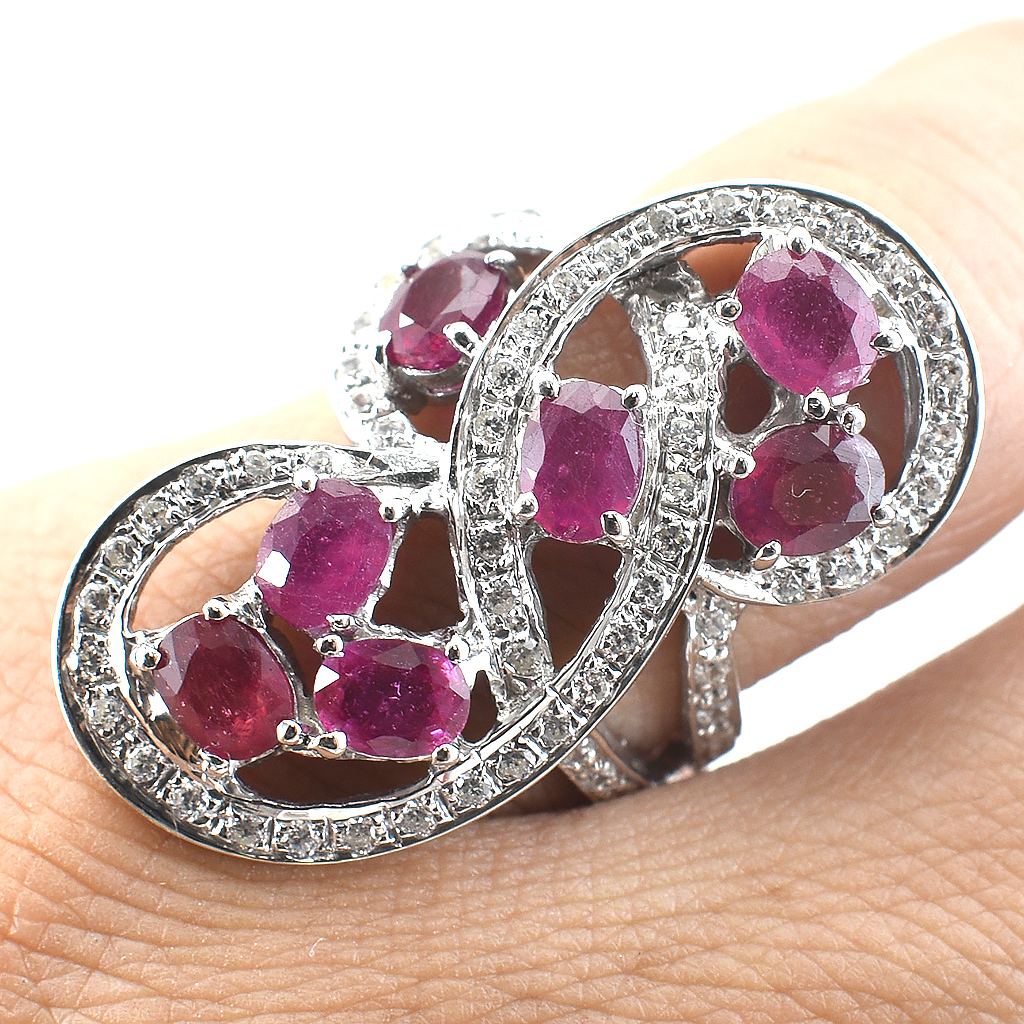 SKJewelryfactory แหวนเทับทิมแท้ ดีไซน์สวยเก๋หรูหรา ER01321-RBY