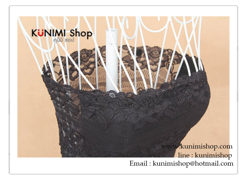  เสื้อซับใน เสื้อเกาะอกครึ่งตัว ผ้าลูกไม้ มีฟองน้ำซับใน สวยเซ็กซี่ ขนาด Free Size สำหรับรอบอกไม่เกิน 36 นิ้ว มี 2 สี ขาว และ ดำ