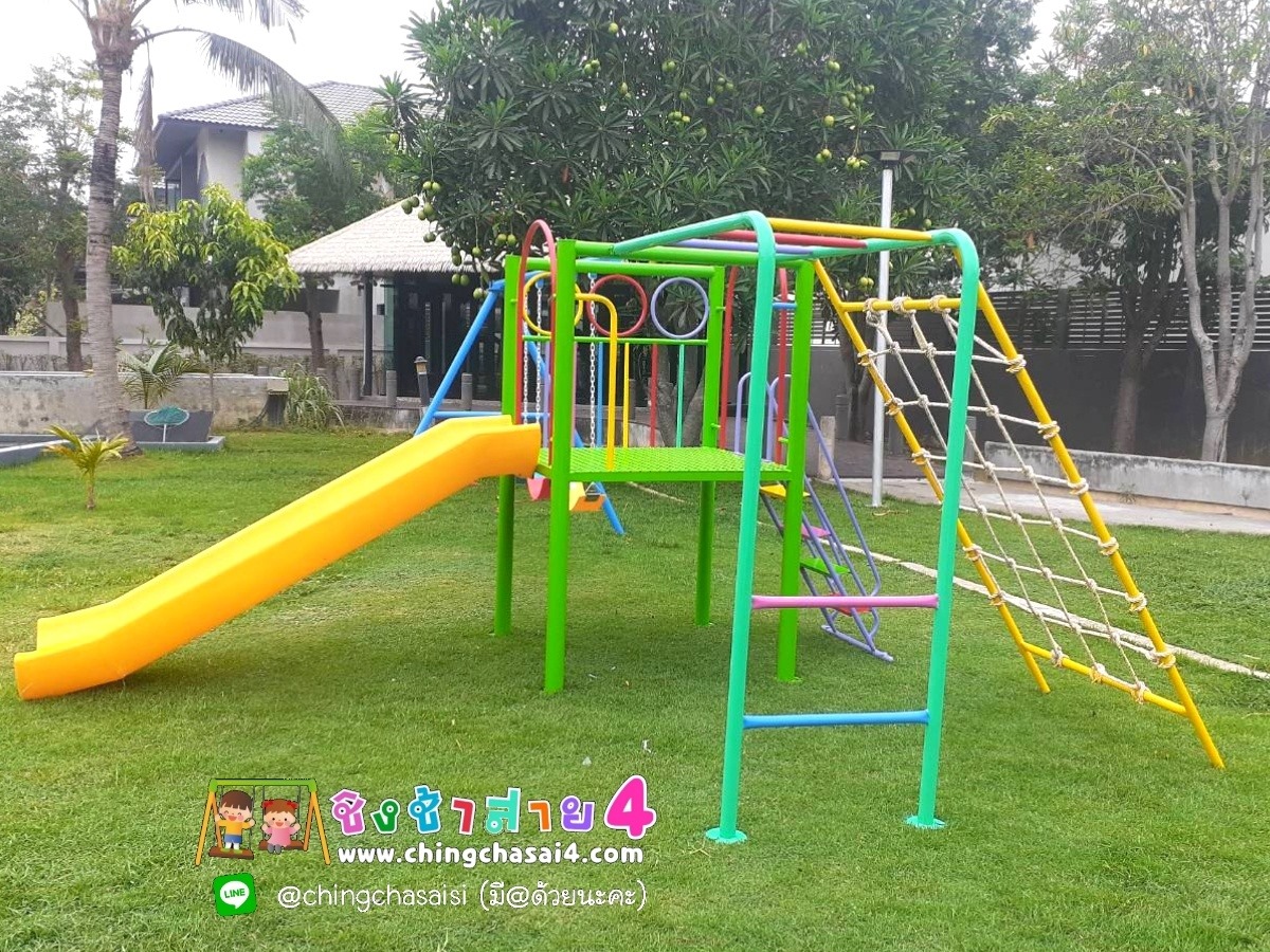 ชุดรวมชิงช้า3ที่(ที่นั่งนำเข้า)+กระดานลื่นพลาสติก+บาร์โหน+เชือกถัก *ราคาโปรโมชั่น**