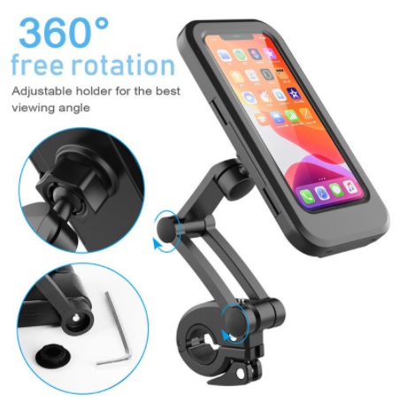 Water Proof Phone Holder ที่ใส่โทรศัพท์มือถือกันน้ำ ที่ยึดโทรศัพท์สำหรับมอเตอร์ไซด์และจักรยาน