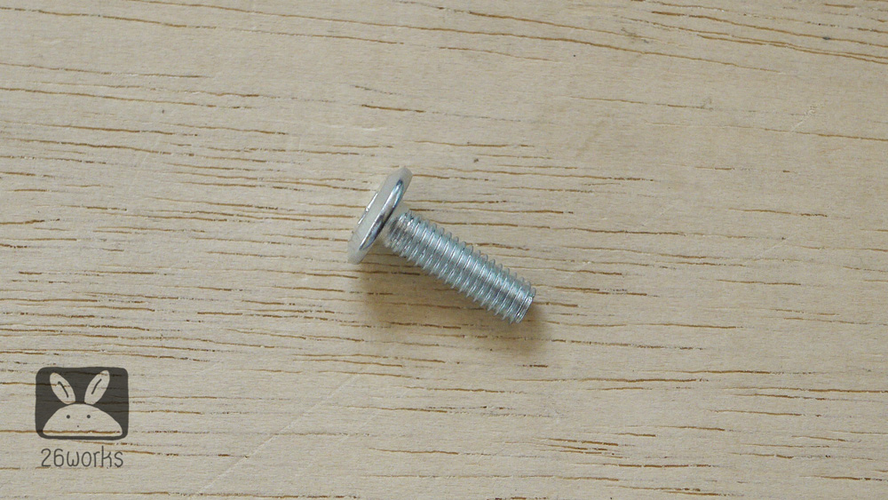 สกรูหัวแบน ชุบขาว M6x20 mm