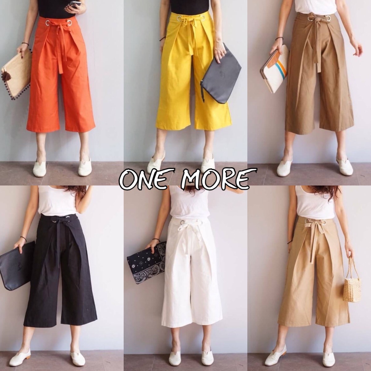 พร้อมส่ง กางเกงแฟชั่น ผ้าลินิน