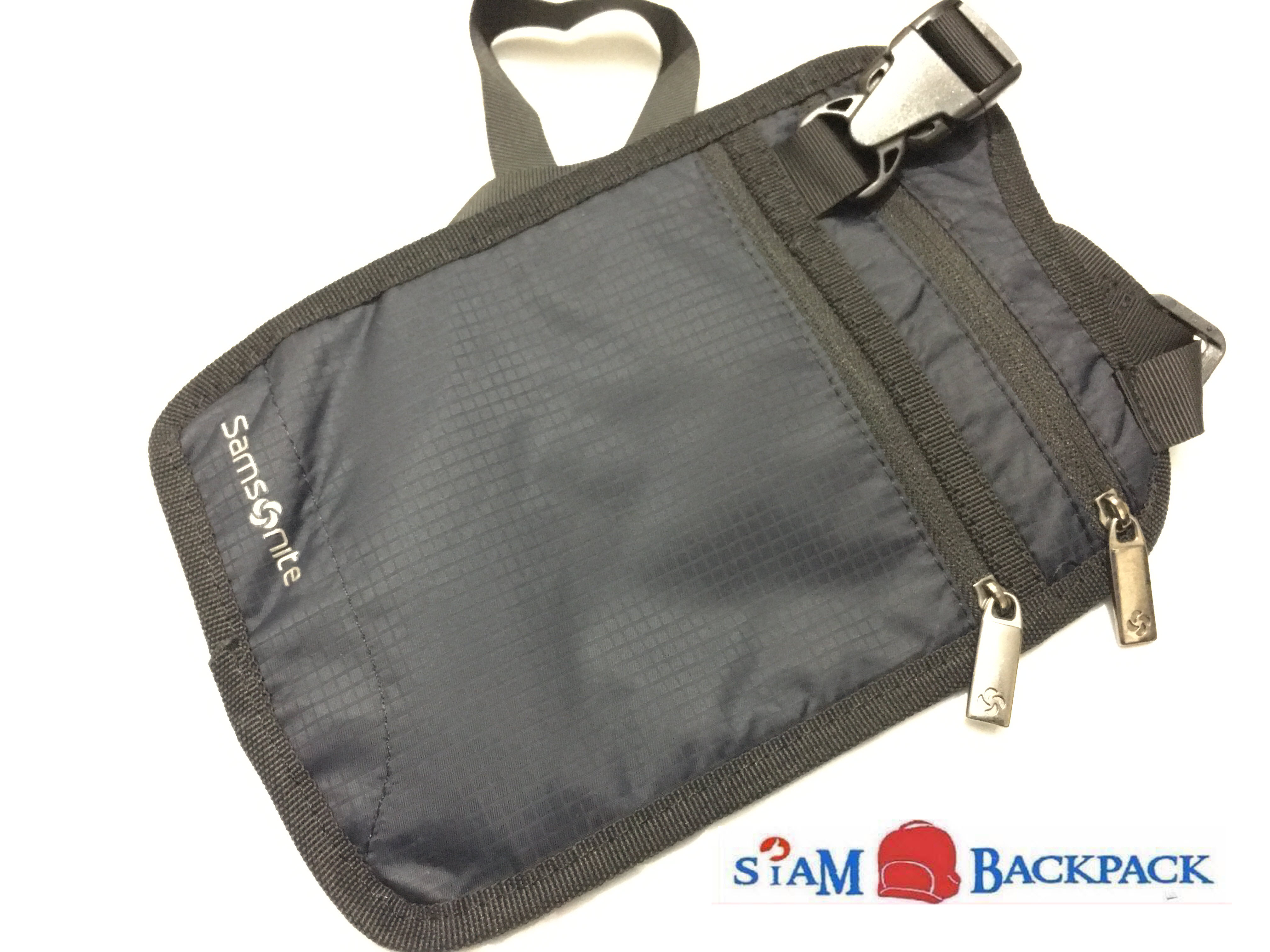 Samsonite Securi-3 RFID Blocking Hidden Neck Wallet กระเป๋าซ่อนตังค์ แบบคล้องคอ สีน้ำเงินเข้ม (Dark Blue)