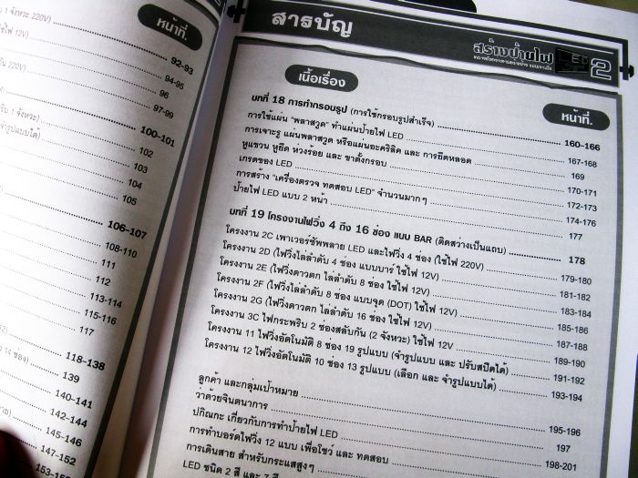 หนังสือ วิธีการสร้างป้ายไฟ LED เล่ม2