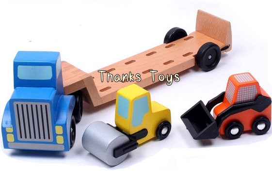 รถเครนบรรทุกรถขุดดินและรถบด ของ Melissa & Doug