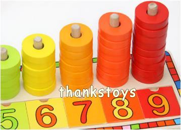 บล็อกไม้เรนโบว์นับเลข