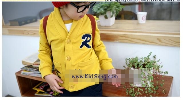 เสื้อผ้าเด็ก สีเหลืองRไซส์ 100,110