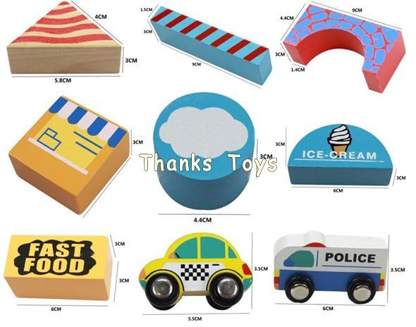 บล็อกไม้สร้างเมือง Tiny Town 50 ชิ้น