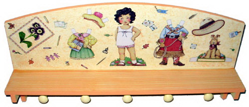 หิ้ง ชั้น ที่แขวนของติดผนัง Paperdoll แต่งตัวตุ๊กตา สาวน้อยคาวยอย