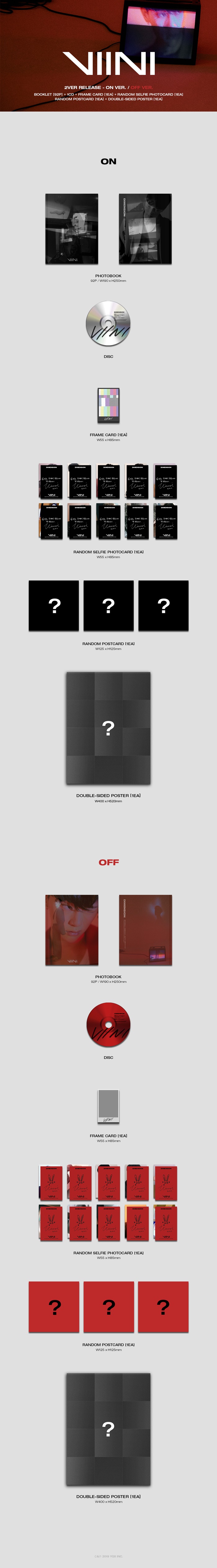 [Pre] VIINI (Kwon Hyun Bin) : 1st Mini Album - DIMENSION (OFF Ver.) +Poster