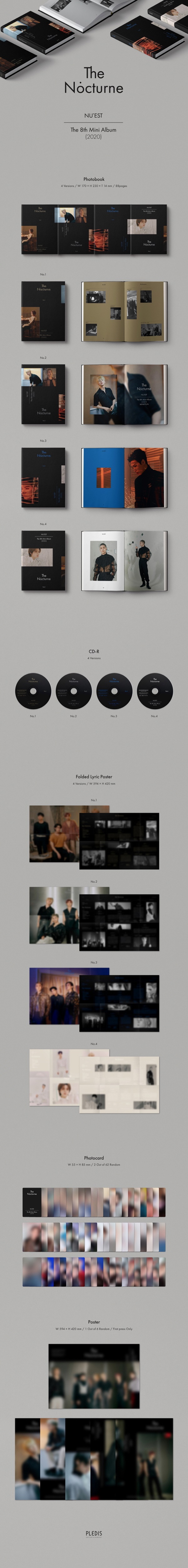 [Pre] Nu'est : 8th Mini Album - THE NOCTURNE (Random Ver.)