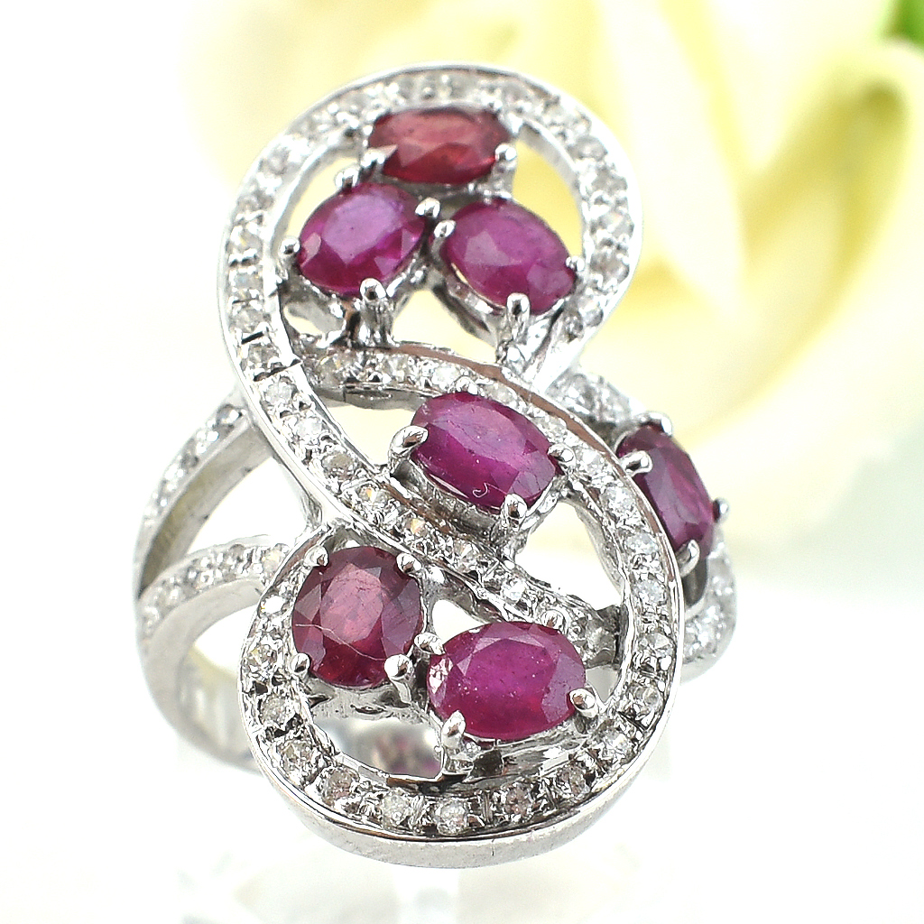SKJewelryfactory แหวนเทับทิมแท้ ดีไซน์สวยเก๋หรูหรา ER01321-RBY