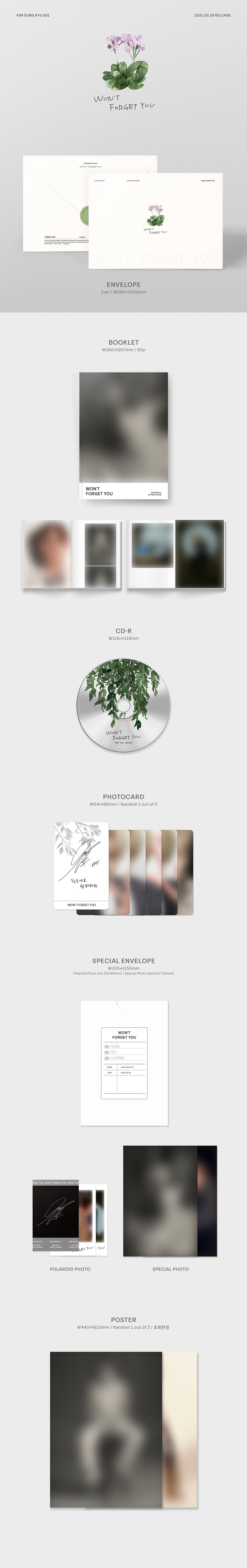 [Pre] Kim Sung Gyu : 1st Single Album - Won’t Forget You