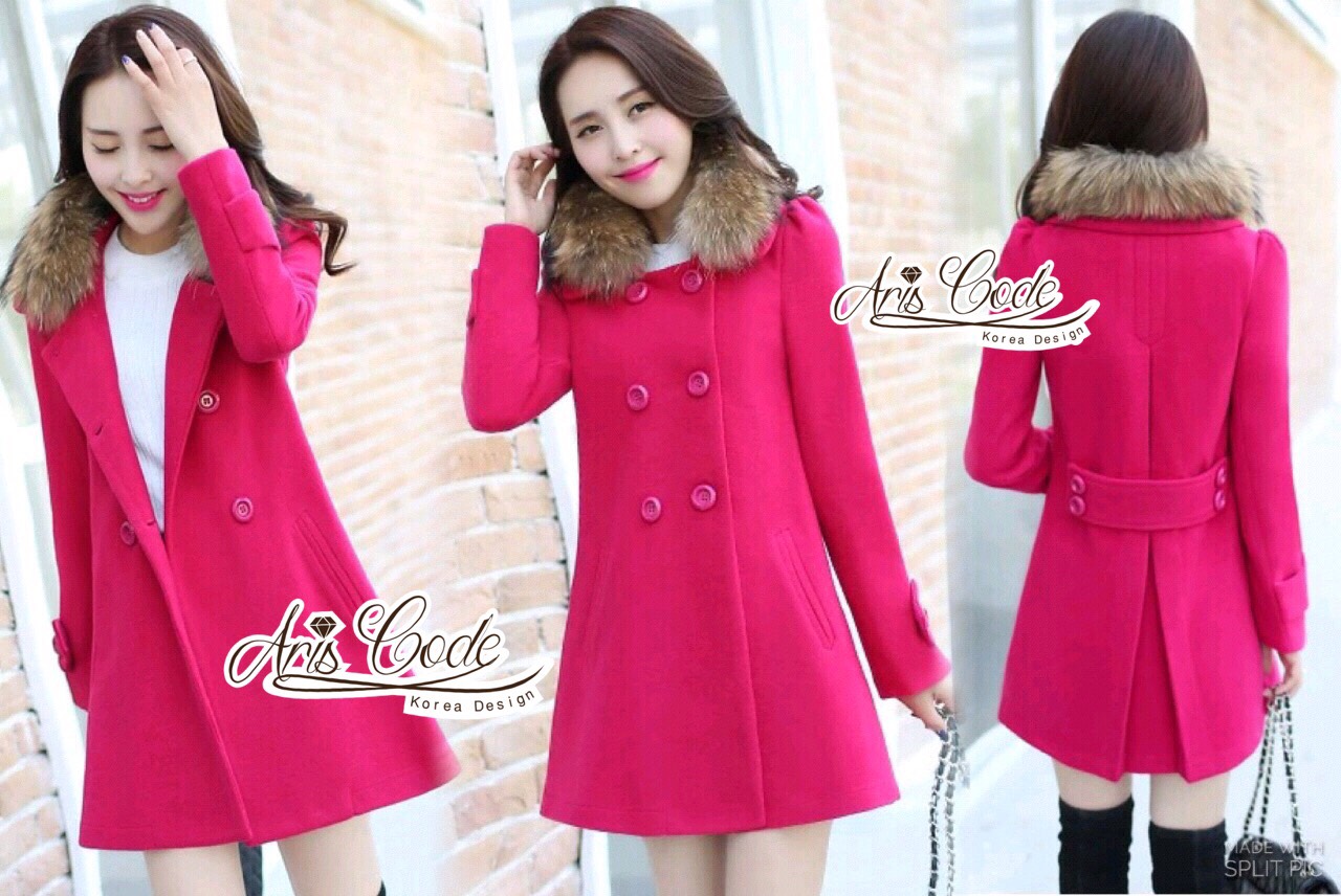 พร้อมส่ง เสื้อโอเวอร์โค้ท ขนเฟอร์